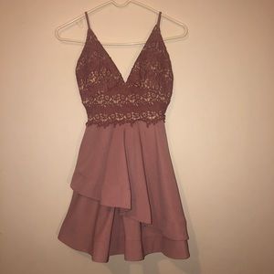 a'gaci Dresses - A’gaci dusty rose fit and flare dress a'gaci Dresses - A’gaci dusty rose fit and flare dress